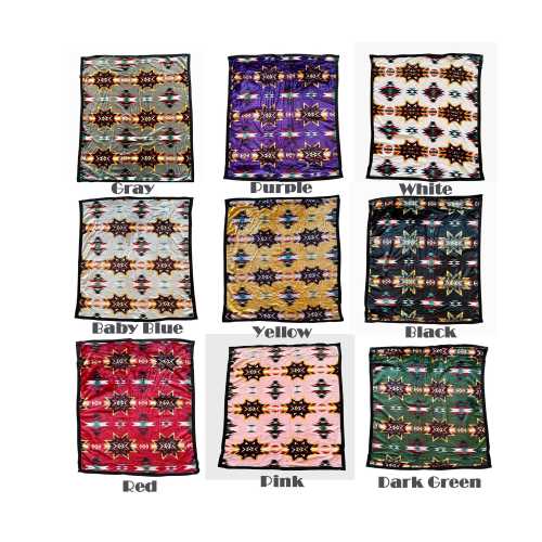 Native American Style Design Super Soft Infant- Receiving Blankets Baby Shower