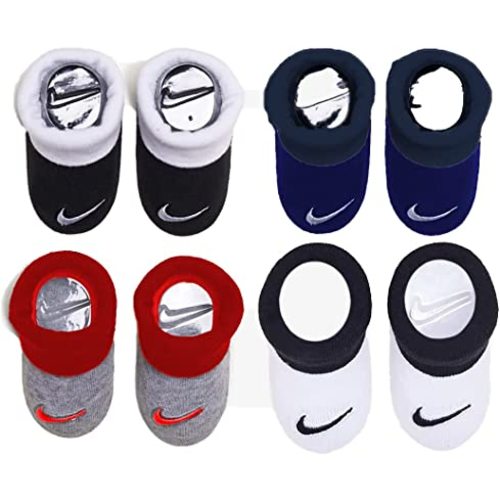 Nike Infant Booties 4 Pack (0-6 Months, Black(NN0735-U10)/G_W)