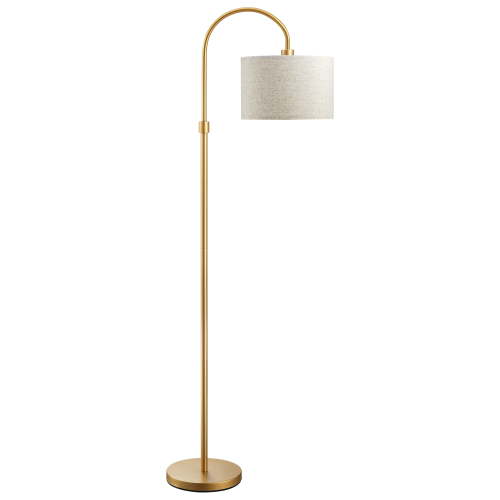 EDISHINE Modern Metal Arc Floor Lamp for Living Room, Gold Standing Lamps with Foot Switch for Bedroom, Office, Home Decor, Lighting