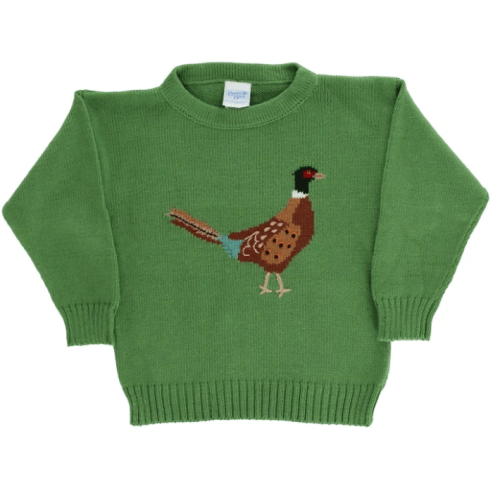 Crew Neck Sweater - Pheasant on Sage