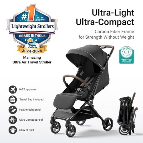 Mamazing Ultra Air Lightweight Baby Travel Stroller with Carbon Fiber Frame