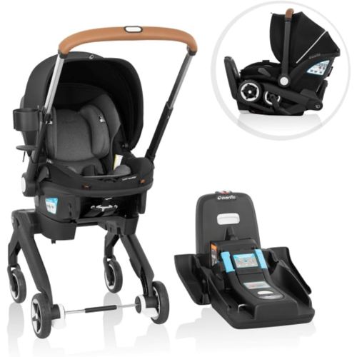 Amazon.com : Evenflo Shyft DualRide Infant Car Seat and Stroller Combo w/Carryall Storage (Durham Green) : Baby