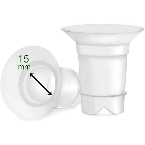 Maymom 15mm Flange Inserts (Long) Compatible with Medela 24mm PersonalFit Shield, Spectra 24mm, Freemie 25mm Cup, Compatible with Momcozy Wearable 24mm Cup (S9, S10, S12), Willow Willow Go Flange