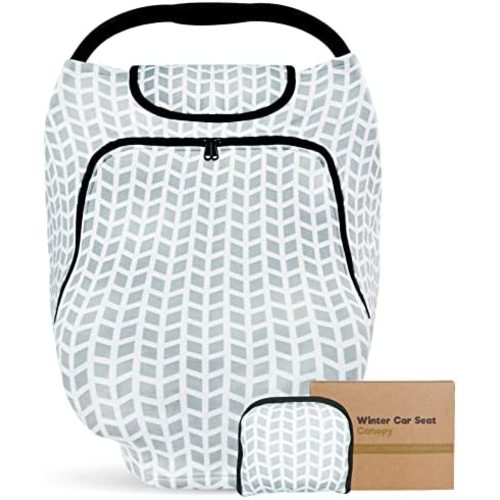 Car Seat Cover for Babies - Baby Car Seat Canopy for Spring, Autumn, Winter - Universal Stretch Fit Car Seat Covers for Babies, Boys, Girls - Breastfeeding Nursing Cover - Infant Carseat Cover