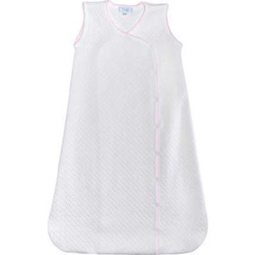 Basket Weave Baby Sack, Pink Picot Trim,Pink - Nellapima | Maisonette