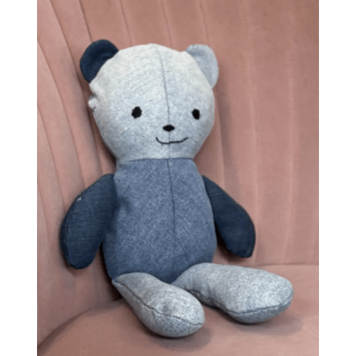 Mixed Wash Denim Teddy Bear - Large (16")