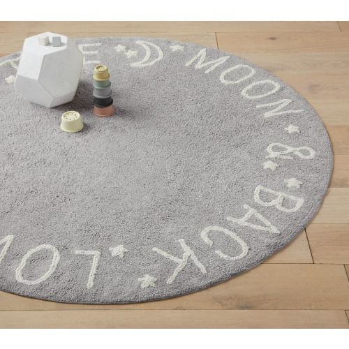 Sweet Moon Sentiment Washable Rug | Pottery Barn Kids