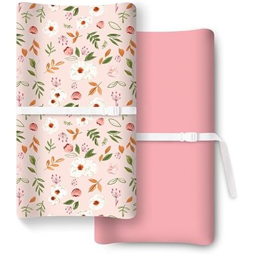 Extra Stretchy Changing Pad Cover, Ultra Soft Premium Jersey Knit Changing Pad Sheets, Unisex for Boys Girls, Fits All Standard Changing Tables/Dresser Tops - 2 Pack