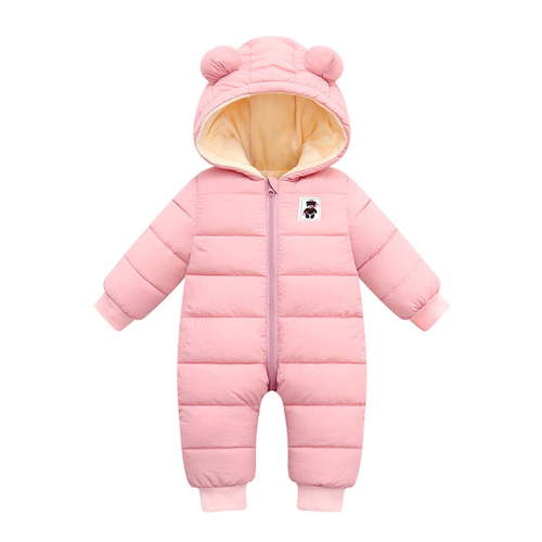 Girls Winter Coat Boy Girl Down Padded Coats Jackets Outwear Warm Hooded Romper Snowsuits Toddler Snow Suit Pink 3 Months-6 Months