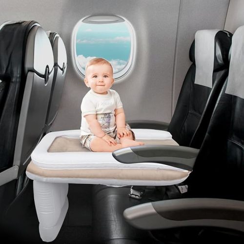 Travel Toddler Airplane Bed, Kids Bed Airplane, Plane Bed for Kids, Airplane Travel Beds Kids 3-5, Toddler Air Mattress Included Handpump,Travel Bag, Safety Belt
