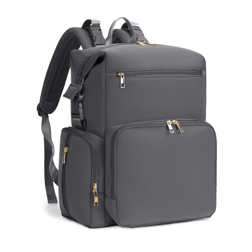CEI-CEI Neoprene Diaper Bag Backpack with Insulated Pockets, Large Newborn Baby Maternity Bags Travel Tote with Changing Pad