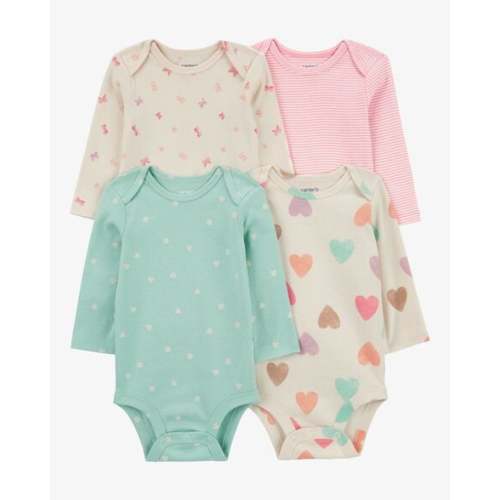 Baby 4-Pack Long-Sleeve Cotton Bodysuits - Carter's | Carter's
