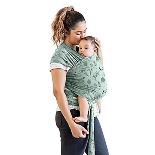 Moby Wrap® Featherknit Hundred Acre Woods Baby Wrap Carrier in SageMoby Wrap® Featherknit Hundred Acre Woods Baby Wrap Carrier in Sage