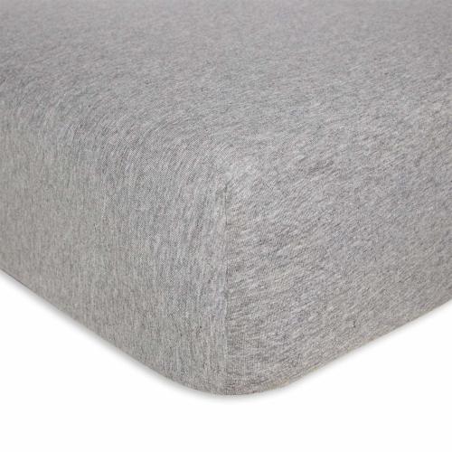 Burt's Bees Baby - Fitted Crib Sheet, Solid Color, 100% Organic Cotton Crib Sheet for Standard Crib and Toddler Mattresses (Heather Grey)