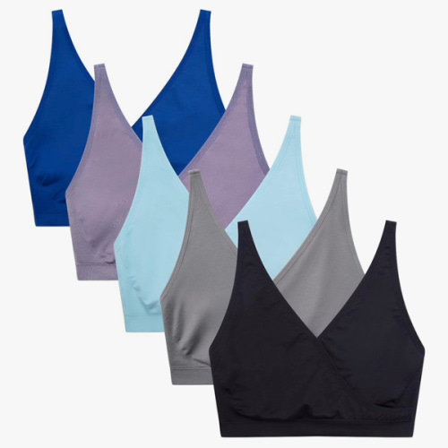 Suekaphin 5pack Nursing Bra Maternity Bra Breastfeeding Sleeping/Sleep Bra Pregnancy Women's Seamless Bralette Wirefree