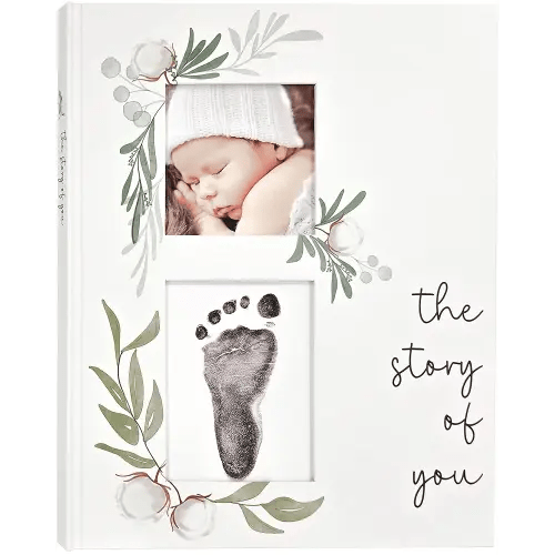 Baby Memory Book for the Modern Minimalist - Simple Baby Book for Boy or Girl - First Years Journal - Monthly Milestone Keepsake Record Book - Gender Neutral Pregnancy Gift for Baby Shower