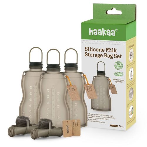 Haakaa Silicone Milk Storage Bag (9oz/260ml) 5 Pk