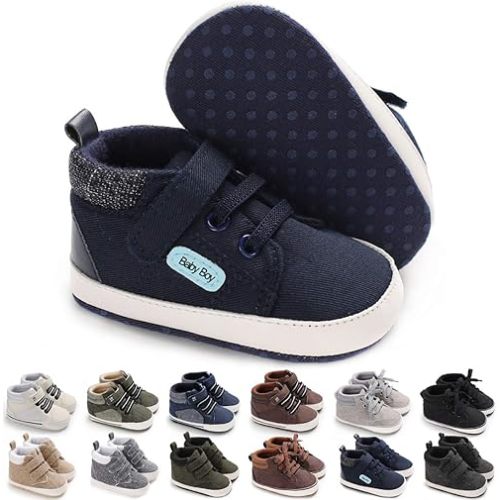 CENCIRILY Baby Boys Girls High Top Sneakers Soft Soles Anti Skid Infant Ankle Shoes Toddler Prewalker First Walking Crib Shoes