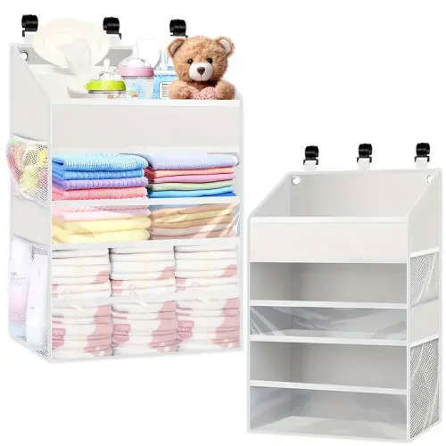 multiple pocket hanging organizer diaper caddy storage - Temu
