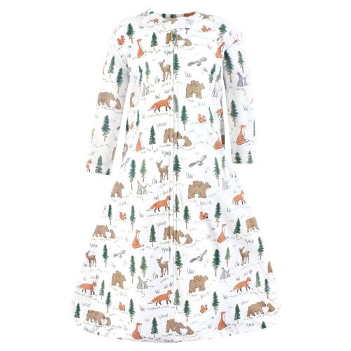 Hudson Baby Infant Boy Long Sleeve Cotton Jersey Sleeping Bag, Sack, Blanket, Sweet Woodland, 6-12 Months