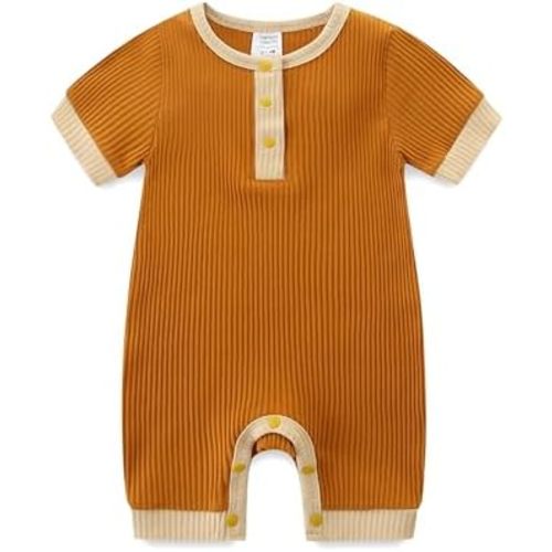 Unisex Baby Outfits Boy Girl Short Sleeves Pants Snap Closure Summer Romper