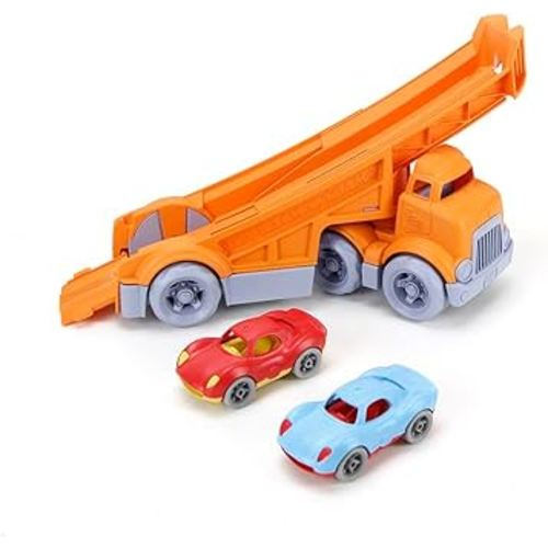 Green Toys Racing Truck w/ 2 Racers