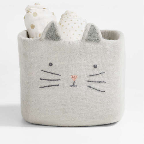 Cat Felt Shelf Storage Bin