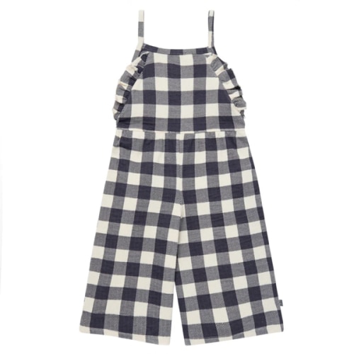 Infant & Toddler Girls Gingham Ruffle Wide Leg Romper