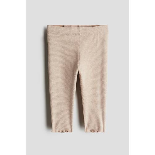 RIBBED COTTON LEGGINGS