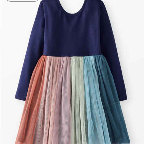 Long Sleeve Tulle Rainbow Dress | Hanna Andersson