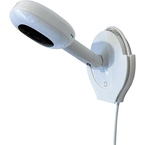 Wall Mount for Nanit Pro Flex Stand, Portable Electronic Device Mount, Easy Insert and Removal, Low Profile, Made in USA, White - NFS-W-W