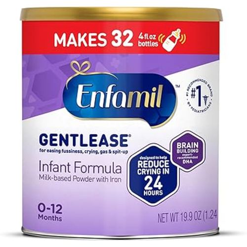 Enfamil Gentlease Easy to Digest Baby Formula, Brain Supporting DHA, for easing Fussiness, Gas, Crying and Spit-up, 19.9 Oz Can