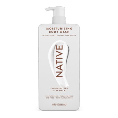 Native Cocoa Butter & Vanilla Moisturizing Body Wash 18 oz