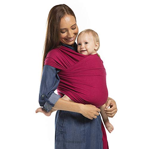Boba Baby Wrap Carrier - Original Baby Carrier Wrap Sling for Newborns - Baby Wearing Essentials - Newborn Wrap Swaddle Holder, Newborn to Toddler Infant Sling (Sangria)