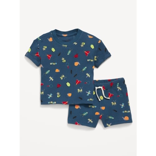 Printed Waffle-Knit Top and Shorts Set for Baby | Old Navy