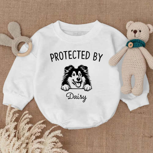 Custom Dog Cat Ears Baby Bodysuit, Baby Bubble Romper, Newborn Baby Gift, Dog Name Romper, Personalized Baby Gift, Baby Announcement Bodysuit BR4672