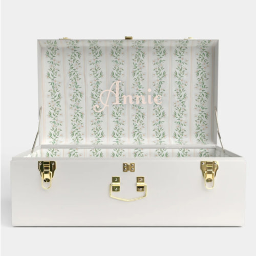 Grand Classic Trunk - white - Darling Dogwood / Embroidery