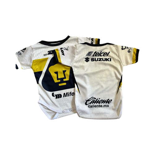 Pumas UNAM Home Soccer Baby Bodysuit 2025-26 Infant Baby Onesie Jersey Jumpsuit Outfits for Boys & Girls - Medium