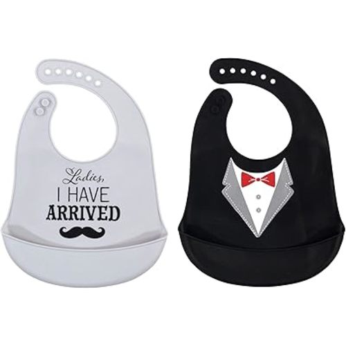 Hudson Baby Unisex Baby Silicone Bibs, Ladies I Have Arrived, One Size