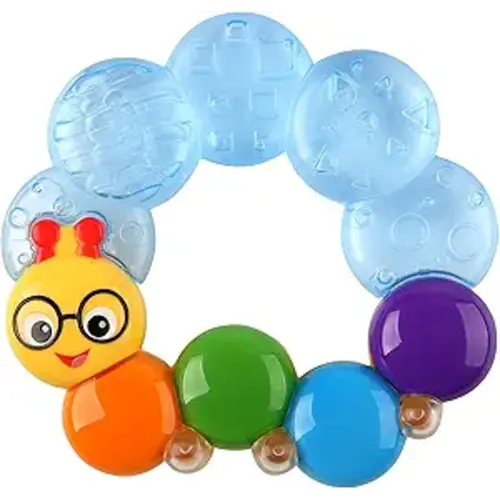 Baby Einstein Teether-Pillar Rattle and Chill Teething Toy, Ages 3 Months +