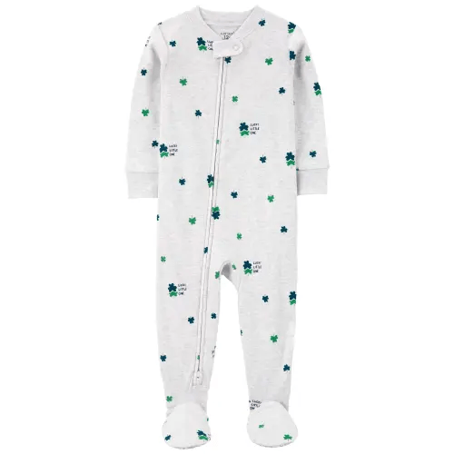 Baby Leprechaun Print St Patrick's Day Cotton Blend 1-Piece Pajamas - Carter's | Carter's