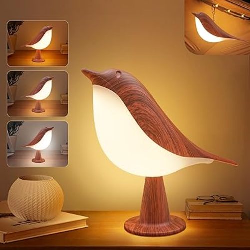 VViN 2 in 1 Small Desk Lamp, Bird Cordless Table Lamp with 3 Color Temperature Dimmer and Touch Sensor - Rechargeable Battery Night Light for Kids, Bedroom, Bedside, and Outdoor Use
