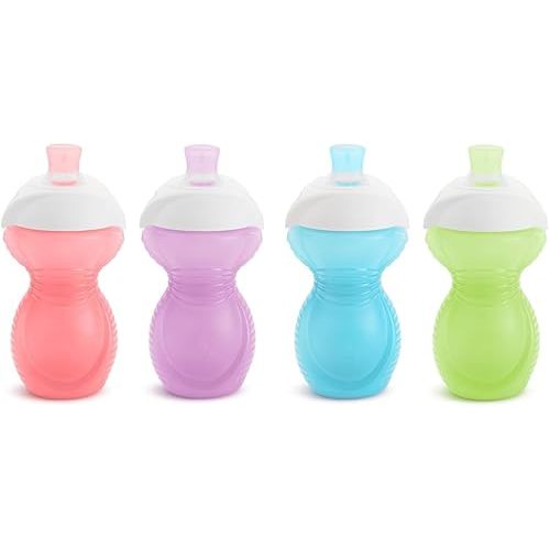 Munchkin Click Lock Bite Proof Sippy Cup 9 Ounce 2 Pack Pink/Purple and 2 Count Blue/Green