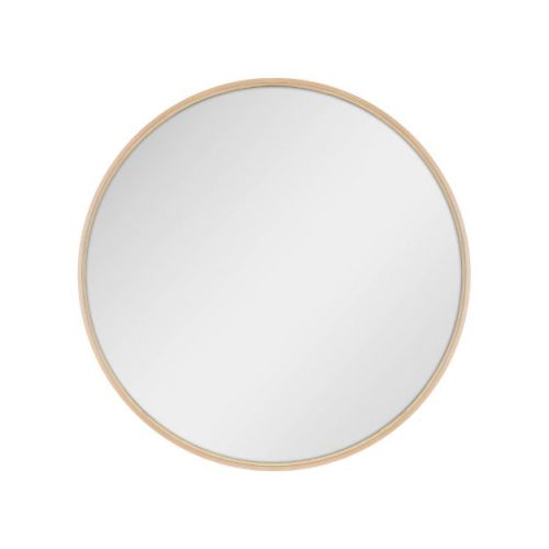 Master & Co. 36" Round Woodgrain Mirror Walnut Brown