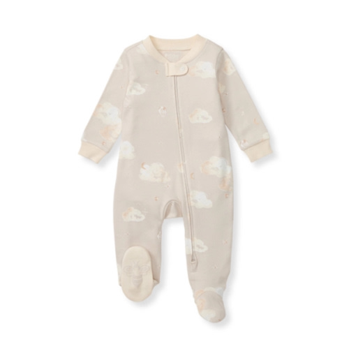 Good Night Sky Organic Cotton Sleep and Play Limestone