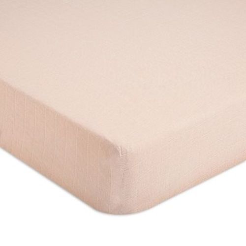 Crane Baby Cotton Muslin Fitted Crib Sheet - Copper