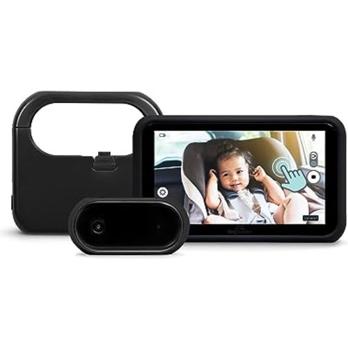 Tiny Traveler Baby Monitor - Tiny Wireless Basic Kit (TT002PBB) with Power Bank - Wireless Baby Car Monitor Camera, 8 Hours Power Bank, Night Vision, Video Record & Share, 5" Touchscreen LCD - Black