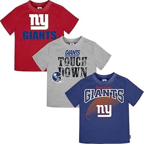Gerber Unisex Baby NFL 3 Pack Short Sleeve Team Fan Tee Shirt