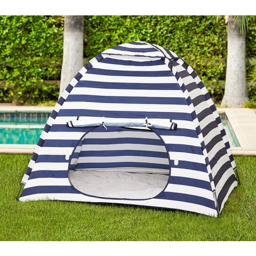 Navy Rugby Stripe Sun Tent