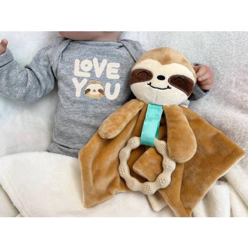 Sloth Plush Toy & Onesie® Gift Set: Jungle Baby Shower Present with Teether for Newborns